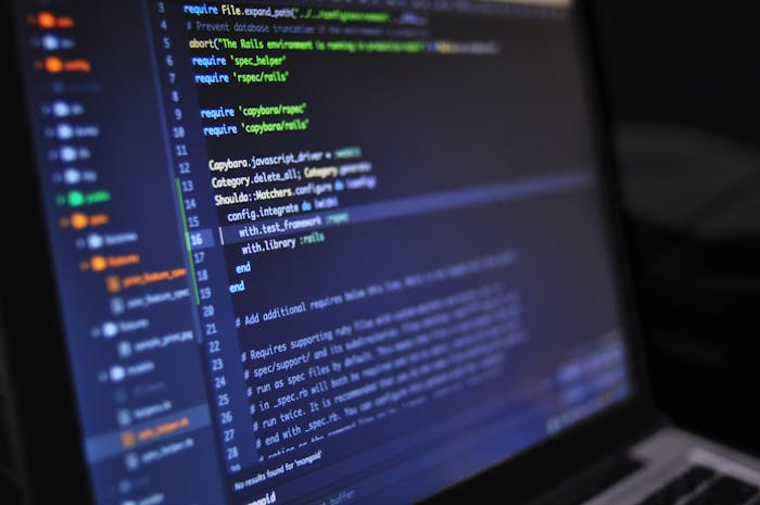 Developer building a modern website interface